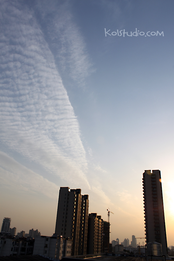城区夕阳景色 城区夕阳景色